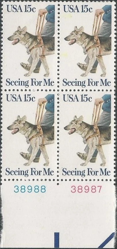 Plate Block of 4 stamps - Scott 1787 - 15 cent - Seeing For Me - 1979 - MNH - Image 1 of 1