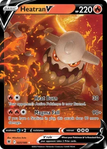 Tarjeta Pokémon Heatran V 025/189 Ultra Rara Resplandor Astral - Casi Nueva - Imagen 1 de 2