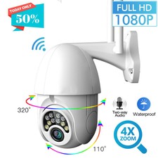 1080P HD Outdoor Waterproof WiFi PTZ Pan Tilt Security IP IR Camera Night Vision