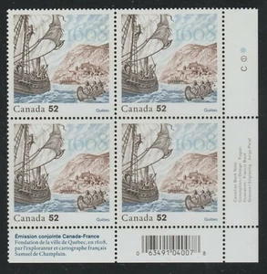 2008 Canada SC# 2269 LR - Founding of Quebec City - Plate Block M-NH Lot # 3577d - Picture 1 of 1