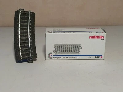 Märklin HO - 24115 - Binario C curvo R1/15° nuovo - Immagine 1 di 2