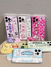 Coque charme CD support de bande 3D Hello Kitty Kuromi pour iPhone14 13 12 11ProMax