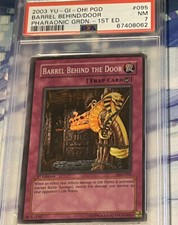Barrel Behind The Door 2003 PSA 7 NM Super Rare 1st Edition PGD-095 Yugioh TCG