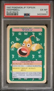 PSA 6 Weepinbell Topsun Blue Back senza errore numerico 1997 carta Pokemon giapponese - Foto 1 di 2