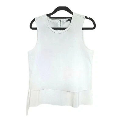FRENCH CONNECTION white high low top women's size XS sleeveless layered #416 - image 1 of 4