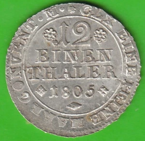 Braunschweig 1/12 Thaler 1805, Good nswleipzig - Picture 1 of 2