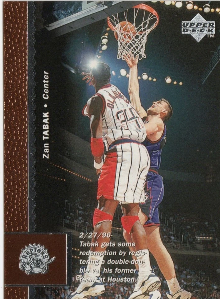 NM- 1996 Upper Deck 119 Zan Tabak   Toronto Raptors Card - Image 1 of 1
