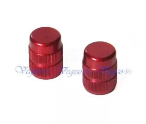 NEW TOKEN TK3293 ALLOY AMERICAN TYPE SCHRADER VALVE CAPS 2pcs, RED - Picture 1 of 5