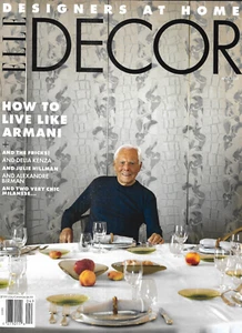 Elle Decor Magazine Giorgio Armani Designers at Home Frick Collection Sao Paolo - Picture 1 of 12