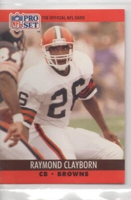 1990 Pro Set Football Card #471 Raymond Clayborn - Cleveland Browns - Image 1 of 2