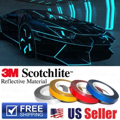 3M BLUE Self Adhesive Reflective Safety Tape Stripe DIY Sticker Reflector 150FT - Image 1 of 4
