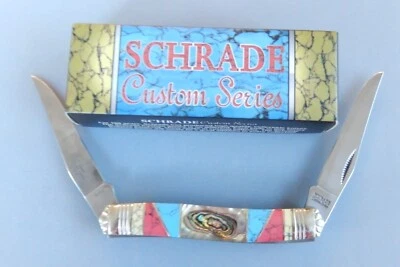 Stockman de 2 hojas Schrade Custom Series Southwest Design 3 7/8" cerrado NUNCA USADO Foto 1 de 4