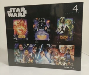Star Wars Original Trilogy Jigsaw Puzzle 4 Pack Disney NIB Sealed New Hope Jedi - Picture 1 of 1