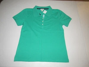 J.CREW WOMEN'S GREEN SHORT SLEEVE POLO SHIRT SIZE XS NWT - Picture 1 of 4
