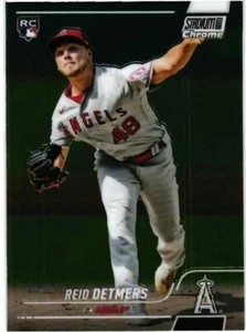 2022 TOPPS STADIUM CLUB CHROME # 208 - REID DETMERS - ROOKIE -LOS ANGELES ANGELS - Picture 1 of 2