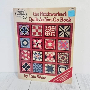 1983 The Patchworkers Quilt-As-You-Go Book Rita Weiss Paperpiece Templates - Picture 1 of 7