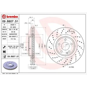 BREMBO Drilled Floating Brake Disc 09.B807.51 - Picture 1 of 2