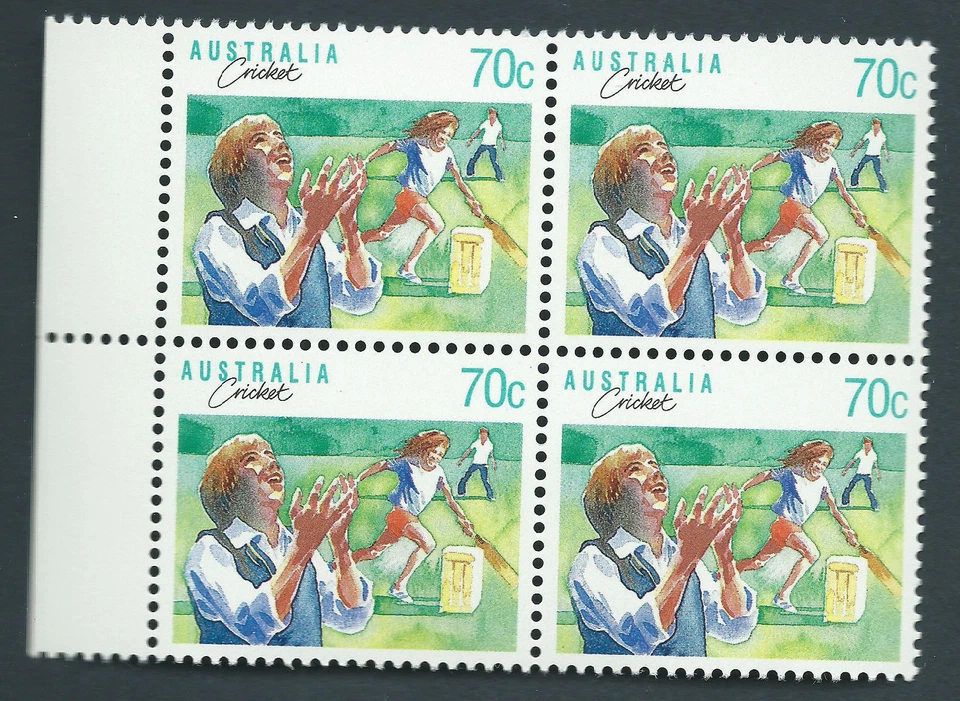 70c Cricket Sports 1981 Australia bloque de 4 MNH Foto 1 de 1