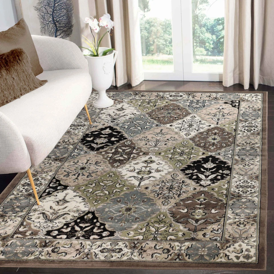 Paloma Contemporary Damask Floral Indoor Area Rugs or Runner Rug - Image 1 of 1