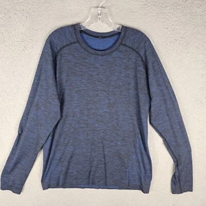 Lululemon Metal Vent Tech T-Shirt Mens Large Blue Heather Workout Gym Running - Picture 1 of 9