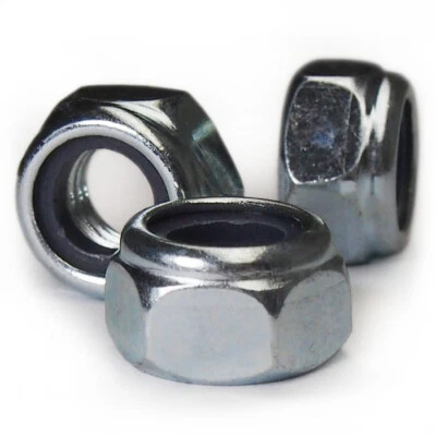 Stopmutter DIN 985 Kl. 8 verzinkt Sechskantmutter mit Klemmteil Selbstsichernd - Bild 1 von 4