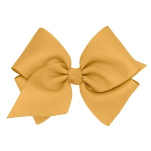 Girls' Classic Grosgrain Hair Bow with Knot Wrap Center on a WeeStay No-Slip ... - Picture 1 of 6
