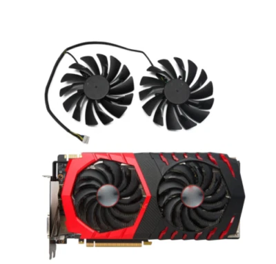 Pair Fans Cooler Fan For MSI GTX 960 950 1060 GTX980Ti GAMING RX470 Graphic Card - Image 1 of 4