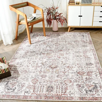 BOHO Vintage Rug Indoor Flodable Thin Rug Retro Accent Rug Non Slip Rug - Image 1 of 4