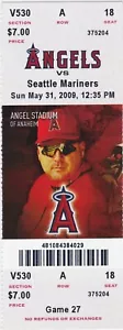 2009 Angels vs Mariners Full Ticket - Ichiro Suzuki HR #78, Four Hits - MINT - Picture 1 of 2