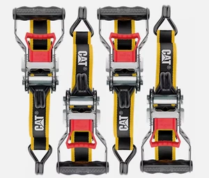 CAT Heavy Duty 4 PC CAT Ratchet Tie Down Set 4.87m Long Adjustable Strap 2024 - Picture 1 of 7