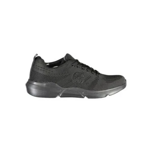 Sergio Tacchini Sleek Black Lace-up Sneakers with Contrast Detailing - Picture 1 of 4