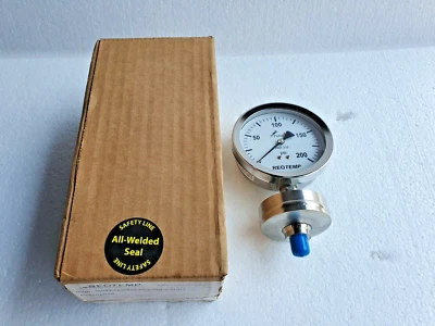REOTEMP All-Welded Process Pressure Gauge 3.5" Diaphragm Seal,Stainless, 200 PSI - Image 1 of 4