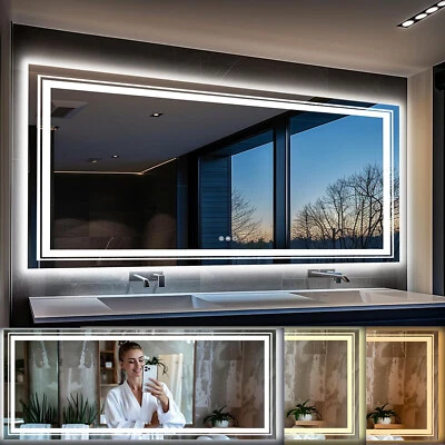180cm Professional LED Bathroom Mirror Dimmable Lights Anti-fog for Hotel Salon - image 1 of 4