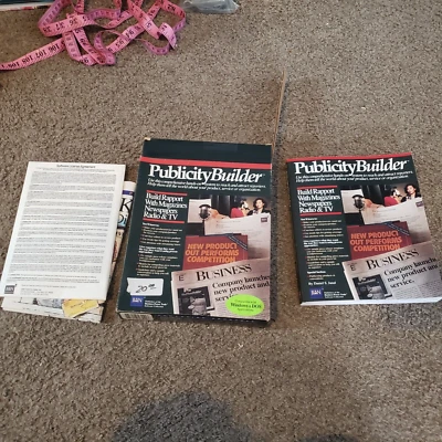 RARE 1992 Publicity Builder Rapport Jian PC Windows DOS Floppy 3.5 Disc KIT - Image 1 of 4