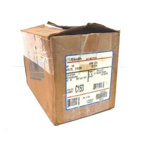 NEW A.O. SMITH 2-150537-03 AC MOTOR C153 1/4 H.P. 1725 R.P.M. 215053703