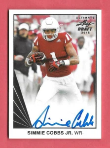 Simmie Cobbs Jr. 2018 Leaf Ultimate Draft Rookie Auto - New Orleans Saints - Imagen 1 de 1
