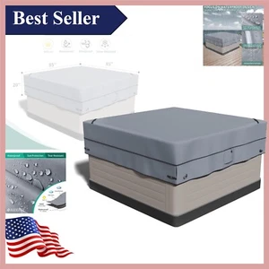 Durable Hot Tub Cover with Adjustable Elastic Drawstring - 85''x85'' Size - Picture 1 of 11