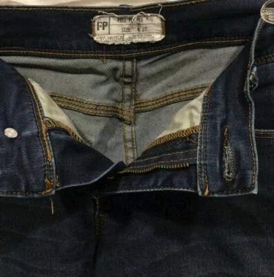 Free People Womens Size 27 US 4 Jeans Skinny Dark Wash Denim Low Rise 5 Pocket - Image 1 of 4