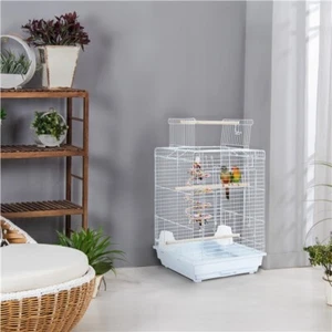 Open Top Small Travel Bird Cage for Canary Parakeet Cockatiel Budgie Parrot - Picture 1 of 10