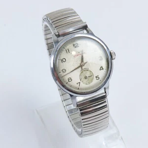 Elgin Men’s Round “Sportsman” Stainless-Steel Vintage Mechanical Wristwatch - Picture 1 of 10