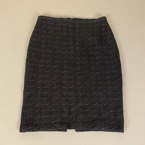 St. John Knit Evening Pencil Skirt Size 4 Black Knit Wool Blend Formal Career - Picture 1 of 12