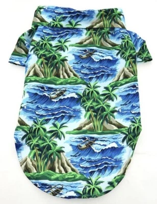 Camisa de acampamento havaiana DOGGIE DESIGN - Ilha tamanhos XXS - Imagem 1 de 4