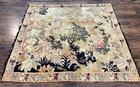 Antique French Tapestry 6x5 European Handmade Aubusson Weave Vintage Tapestry