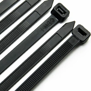 Power+ Multi-Purpose 50 Pack Black Cable 7.5" Inch Zip Ties Wire Ties 40 lb. NEW - Picture 1 of 5