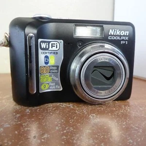 Nikon Coolpix P1 8.0MP Digital Camera-Black - Picture 1 of 8