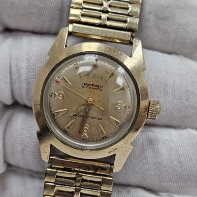 Reloj de pulsera vintage Hampden indicador automático de reserva de marcha para hombre raro como está Foto 1 de 4