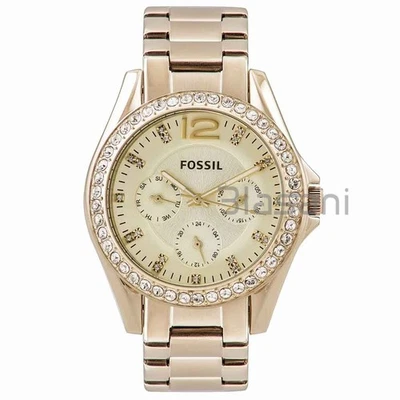 Fossil ES3203 Women's Riley Quartz Gold Stainless Steel Watch 38mm - Image 1 of 4