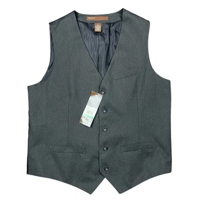 Perry Ellis Vest Men's Size Large Principles Charcoal 5-Buttons New NWT - Image 1 of 4