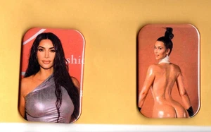KIM KARDASHIAN  2   REFRIGERATOR MAGNET  2" X 3"  WITH ROUNDED CORNER - Picture 1 of 4