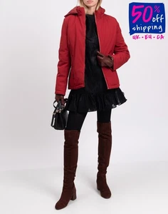 RRP€341 TSD12 RESEARCH Quilted Jacket Size XL Red Removable Drawcord Hood - Picture 1 of 12